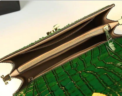 Bolsa de Couro Aurora Alligator Premium