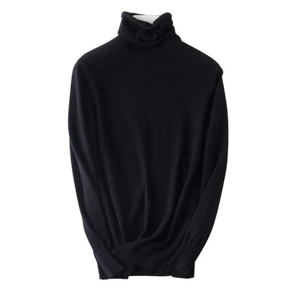Blusa Gola Alta Slim Yahmandy™ – Tricô Coreano Ajustado Outono/Inverno 2025