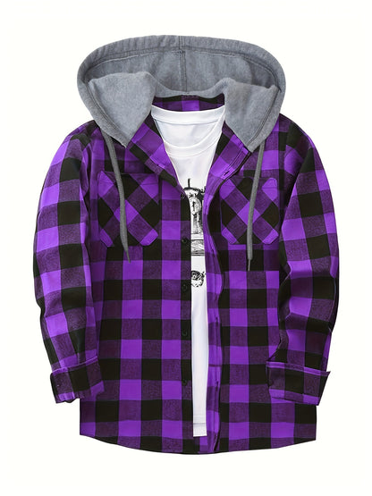 Camisa Masculina com Capuz em Xadrez - Conforto e Estilo para o Dia a Dia