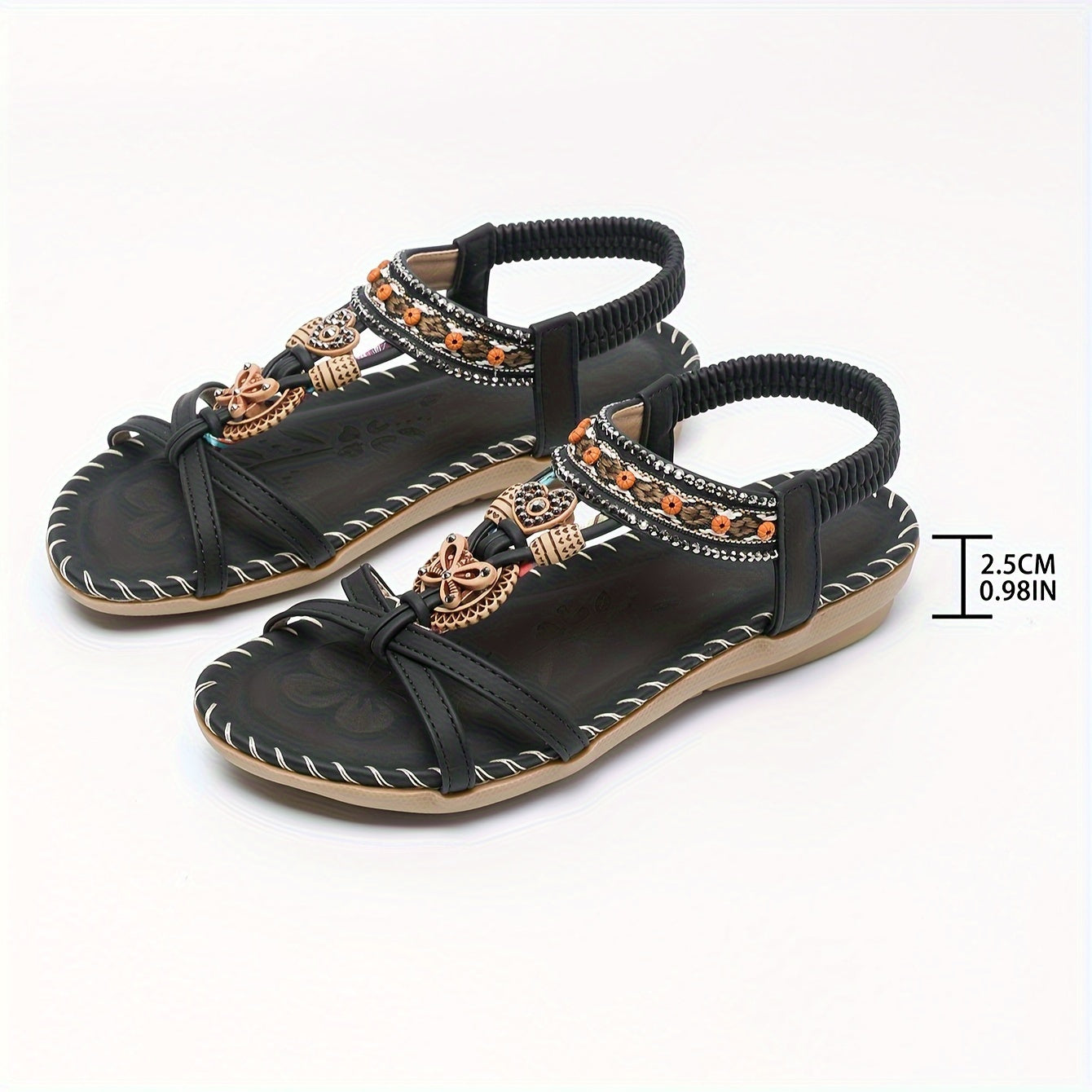Sandália Feminina Elegante com Strass - Conforto e Brilho para o Verão