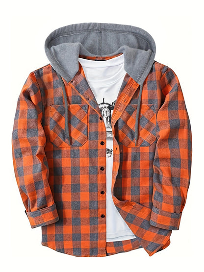 Camisa Masculina com Capuz em Xadrez - Conforto e Estilo para o Dia a Dia
