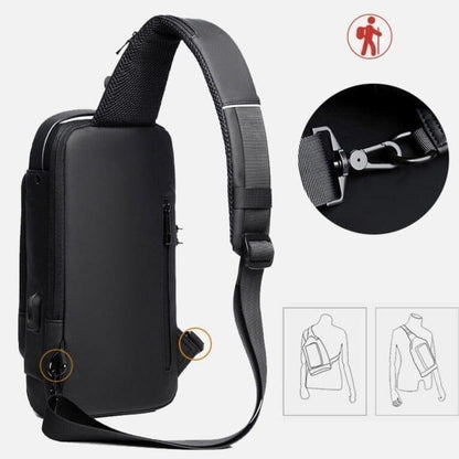 Mochila Anti-Furto com Senha USB Slim Bag - Ofertaplus Store