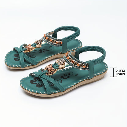 Sandália Feminina Elegante com Strass - Conforto e Brilho para o Verão