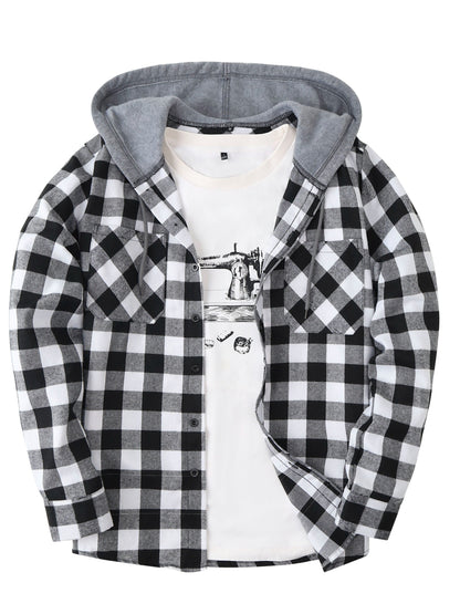 Camisa Masculina com Capuz em Xadrez - Conforto e Estilo para o Dia a Dia