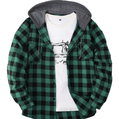Camisa Masculina com Capuz em Xadrez - Conforto e Estilo para o Dia a Dia